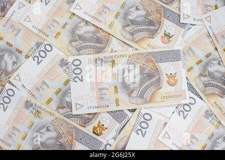 Polnische Banknoten Stockfoto