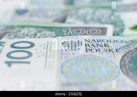 Polnische Banknoten Stockfoto