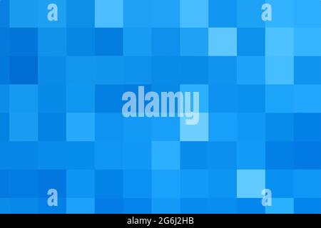 Abstrakter, pixelblauer Hintergrund. Geometrische Textur aus blauen Quadraten. Vektormuster von quadratischen Pixeln Stock Vektor