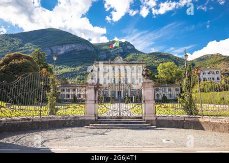 Villa Sola Cabiati in Tremezzo am Comer See Blick, Lombardei Region von Itally Stockfoto