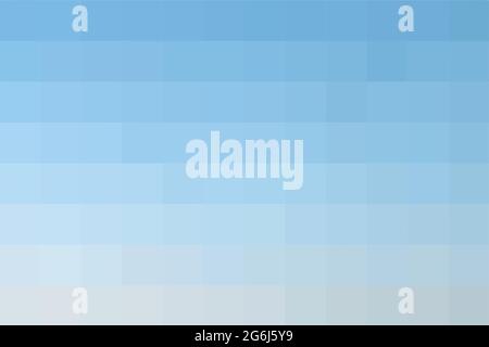 Abstrakter Pixel hellblauer Hintergrund. Goldene geometrische Textur aus Quadraten. Vektormuster aus quadratischen hellblauen Pixeln Stock Vektor