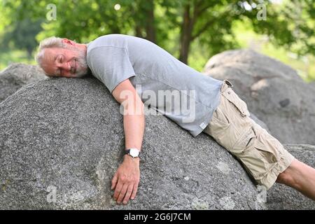 München, Deutschland. Juli 2021. Peter Lohmeyer (Schauspieler), Filmpremiere 'endlich Witwer-forever Young' beim Filmfest München am 6. Juli 2021. Kredit: dpa/Alamy Live Nachrichten Stockfoto