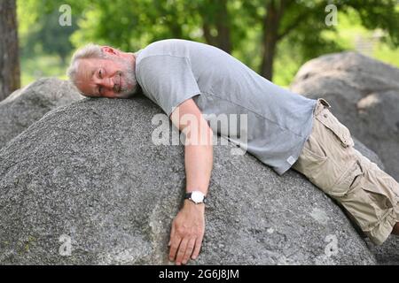 München, Deutschland. Juli 2021. Peter Lohmeyer (Schauspieler), Filmpremiere 'endlich Witwer-forever Young' beim Filmfest München am 6. Juli 2021. Kredit: dpa/Alamy Live Nachrichten Stockfoto