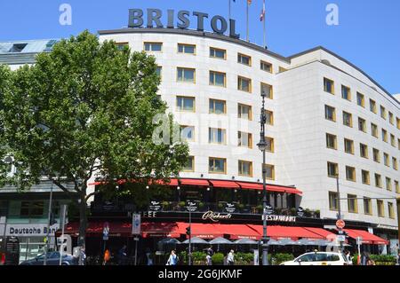 Hotel Bristol Berlin - Kurfürstendamm, Berlin, Deutschland - Juli 6 2021. Stockfoto