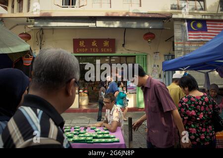 Gaya Sunday Market auf der Gaya Street, Kota Kinabalu, Sabah, Malaysia. Stockfoto