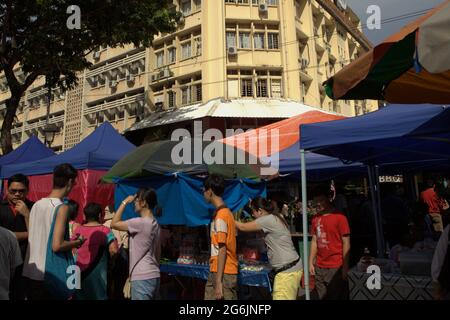 Gaya Sunday Market auf der Gaya Street, Kota Kinabalu, Sabah, Malaysia. Stockfoto