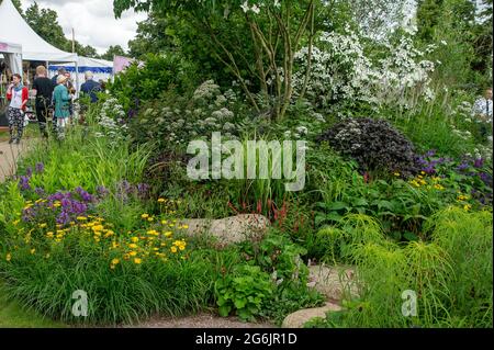 East Molesey, Surrey, Großbritannien. Juli 2021. Gärten und Inspiration beim RHS Hampton Court Garden Festival. Quelle: Maureen McLean/Alamy Stockfoto