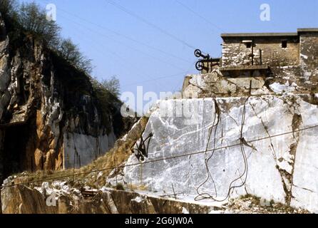 Cave di marmo a Carrara nelle Aloi Apuane Stockfoto