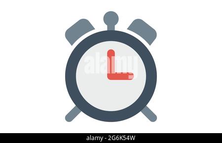 Wecker-Symbol flaches Vektorbild Stock Vektor