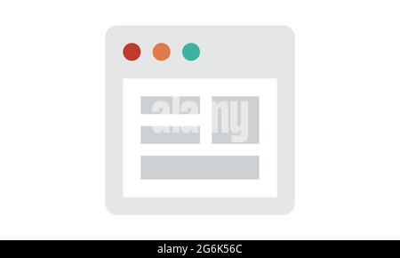 Browser Icon Vektor auf weißem Hintergrund isoliert, Logo Konzept der Browser-Zeichen auf transparentem Hintergrund Stock Vektor