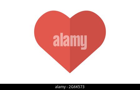 Herz Symbol Vektor. Symbol für perfekte Liebe. Valentinstag Zeichen, Emblem isoliert auf weißem Hintergrund, Flat-Stil für Grafik-und Web-Design, Logo. Stock Vektor
