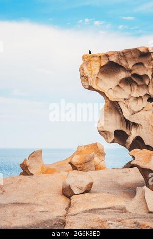 Berühmte Remarkable Rocks auf Kangaroo Island, Südaustralien Stockfoto