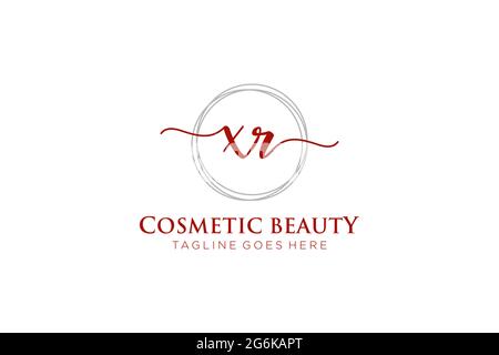XR feminine Logo Schönheit Monogramm und elegantes Logo-Design, Handschrift Logo der ursprünglichen Signatur, Hochzeit, Mode, Blumen und botanischen mit kreativen Stock Vektor