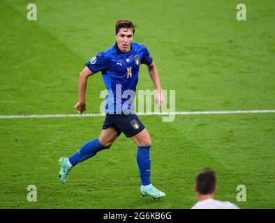 07. Juli 2021 - Italien gegen Spanien - UEFA Euro 2020 Halbfinale - Wembley - London Federico Chiesa Bildnachweis: © Mark Pain / Alamy Live News Stockfoto