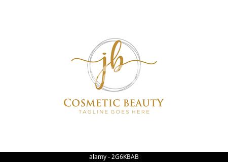 JB feminine Logo Schönheit Monogramm und elegantes Logo-Design, Handschrift Logo der ursprünglichen Signatur, Hochzeit, Mode, Blumen und botanischen mit kreativen Stock Vektor