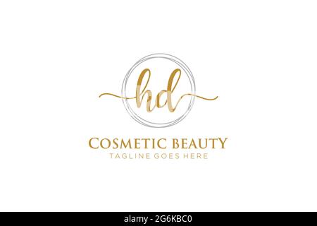 HD feminine Logo Schönheit Monogramm und eleganten Logo-Design, Handschrift Logo der ursprünglichen Signatur, Hochzeit, Mode, Blumen und botanischen mit kreativen Stock Vektor