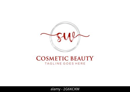 SW feminine Logo Schönheit Monogramm und elegantes Logo-Design, Handschrift Logo der ursprünglichen Signatur, Hochzeit, Mode, floral und botanisch mit kreativen Stock Vektor