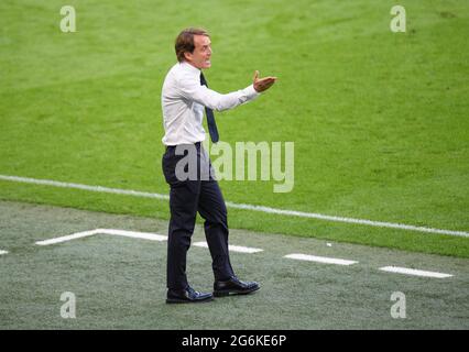 07. Juli 2021 - Italien gegen Spanien - UEFA Euro 2020 Halbfinale - Wembley - London Roberto Mancini Bildnachweis: © Mark Pain / Alamy Live News Stockfoto