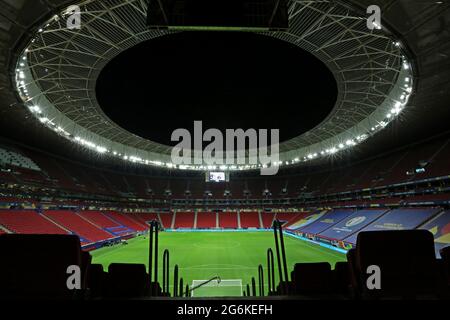 6. Juli 2021; Estádio Mané Garrincha, Bras&#mixed; lia, DF, Brasilien; Copa America Football Turnier, Argentinien gegen Kolumbien; das Estádio Mané Garrincha Stockfoto