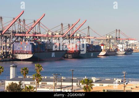 Der Hafen von Los Angeles. USA Stockfoto