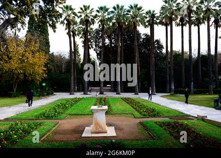 Der Nationalgarten in Athen, Griechenland. Stockfoto