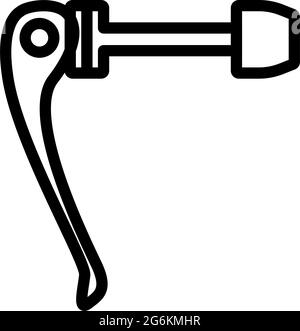 Symbol Für Die Schnellentriegelung Des Fahrrads. Auffälliges Design mit bearbeitbarer Konturbreite. Vektorgrafik. Stock Vektor