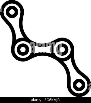 Symbol Für Fahrradkette. Auffälliges Design mit bearbeitbarer Konturbreite. Vektorgrafik. Stock Vektor