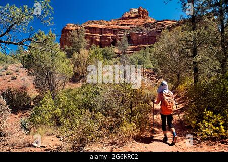 Wandern im Boynton Canyon, Sedona, Arizona, USA Stockfoto