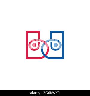 Buchstabe bd verbunden Brieftasche Form Finanzen Logo Vektor Stock Vektor