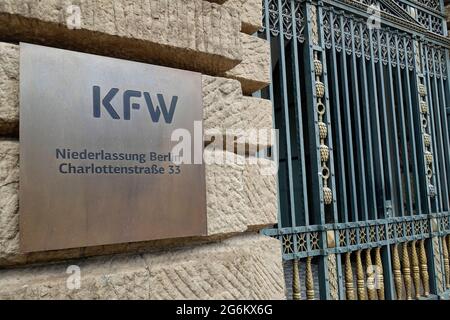 KfW, ehemals KfW Bankengruppe, deutsche staatliche Entwicklungsbank, Berlin Stockfoto