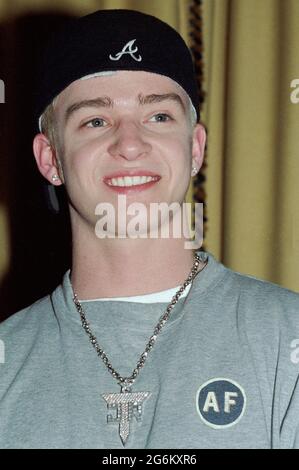 Mailand italien 1999-02-28 : NSYNC, Justin Timberlake während der Fotosession Stockfoto