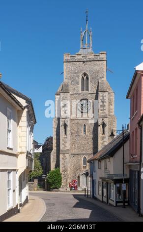 ALTE KIRCHE VON ST MARY, KIRCHE STRASSE DISS, SOUTH NORFOLK. Stockfoto