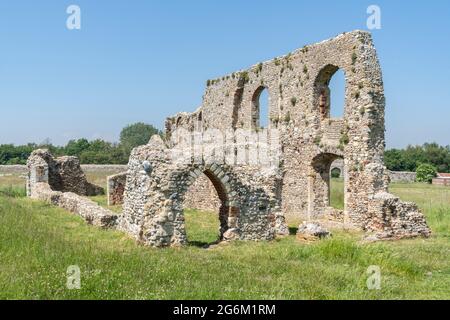 Greyfriars, ein Franziskanermönch in Dunwich in der englischen Grafschaft Suffolk Stockfoto