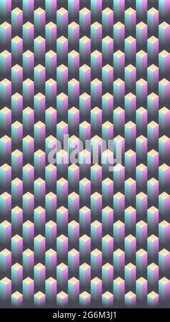 Abstraktes modernes grafisches Element. Farbenfroher geometrischer Hintergrund. Dynamische farbige 3D-Formen. Geometrische Zusammensetzung Form. Abstraktes Gradient-Banner mit f Stock Vektor