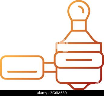 Lineares Vektorsymbol für Kaffee-Sabotage und Portafilter-Gradienten Stock Vektor
