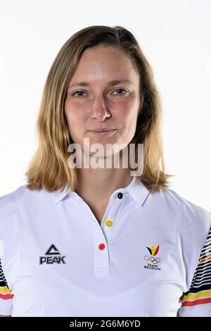 Belgische Fanny Smets, aufgenommen während eines Fotoshootings für das belgische Olympische Komitee BOIC - COIB vor den Olympischen Spielen in Tokio 2020, in Brüssel, Mi Stockfoto