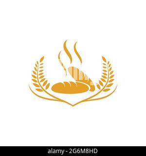 Bread Vector Symbol Design Illustration Vorlage Stock Vektor