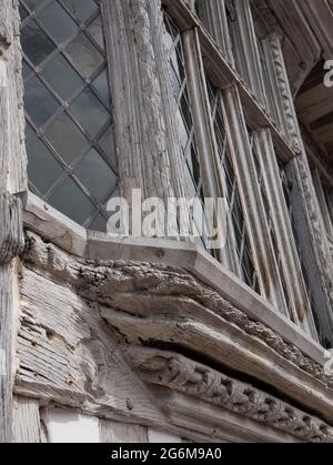 Details zum Guildhall Market Square in Lavenham Suffolk England Stockfoto