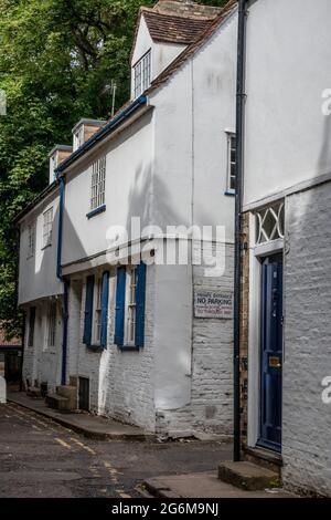 Typisches Beispiel alter englischer Reihenhäuser in Little St Marys Lane Cambridge England Stockfoto