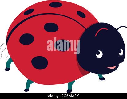 Illustration eines Marienkäfer oder Marienkäfer Stock Vektor