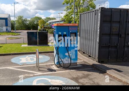 Osprey Rapid EV Charger, Clyde Retail Park, Glasgow Stockfoto