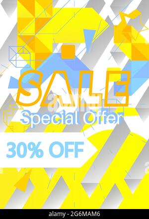 Abstraktes Verkaufsposter. Design der Vektorbanner-Vorlage. Sonderangebot Rabatt Banner, große Promotion, Mega-Verkauf Mode-Werbung. Stock Vektor