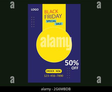 Black friday Flyer Vorlage Stock Vektor
