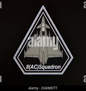 No 2 Squadron, auch bekannt als No. II (Army Co-Operation) Squadron, Typhoon FGR4 Patch Stockfoto