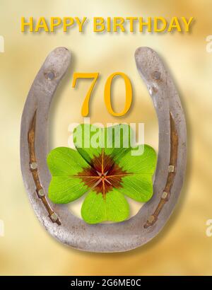 Herzlichen Glückwunsch zum 70. Geburtstag Stockfoto