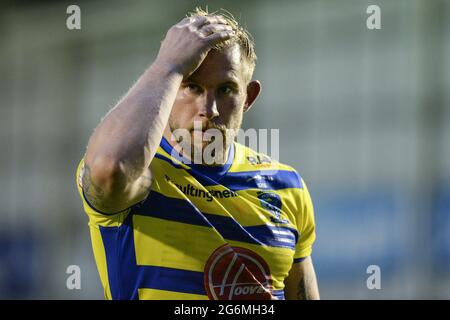 Warrington, England - 5. Juli 2021 - Mike Cooper (10) von Warrington Wolves während der Rugby League Betfred Super League Warrington Wolves gegen Leeds Rhinos im Halliwell Jones Stadium, Warrington, Großbritannien Dean Williams/Alamy Live Stockfoto