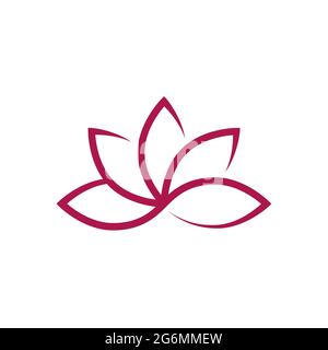 Beauty Lotus flower Vektor Icon Design vorlage Stock Vektor