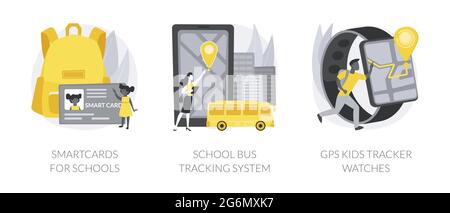 Technologie für Kinder abstrakte Konzept Vektor Illustrationen. Stock Vektor