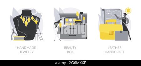 Handgemachte Startup abstrakte Konzept Vektor Illustrationen. Stock Vektor