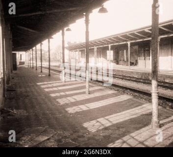 Wien, Vorortelinie (S45) 1979 vor der Sanierung, Station Hernals Stockfoto